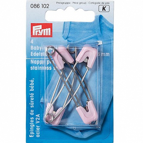 Prym Nappy safety pins stainless steel 55mm 4pcs