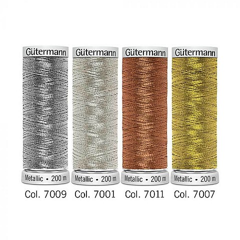 Gutermann Sawing thread set of 4 metallic